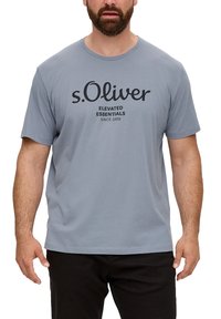 s.Oliver MET LOGO - Camiseta estampada - schiefergrau