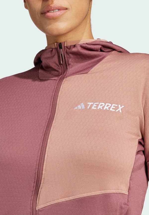 XPERIOR LIGHT HOODED - Fleece jacket - burgundy   warm clay2