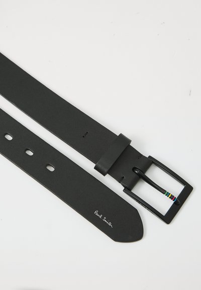 Paul Smith MEN BELT STRIPE BUCKLE - Belt - black