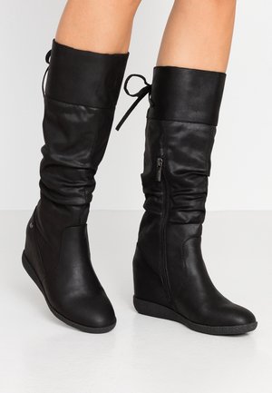 Laarzen met hoge hak - black