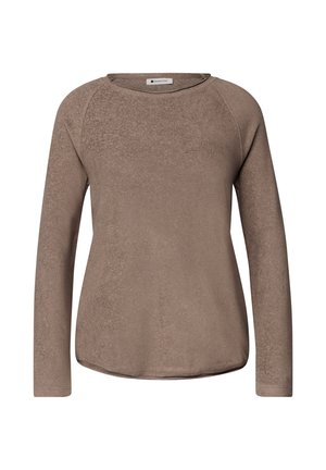 Street One, LANGARM SHIRT MIT RUNDHALS UND ROLLKANTE - T-shirt à manches longues - sanded amber mel