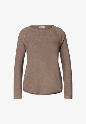 Street One, LANGARM SHIRT MIT RUNDHALS UND ROLLKANTE - T-shirt à manches longues - sanded amber mel