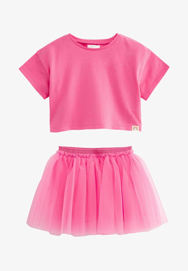 Next SET - Áčková sukně - bright pink