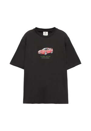PULL&BEAR, TOYOTA CELICA RELAXED FIT - T-SHIRT - T-shirt imprimé - black