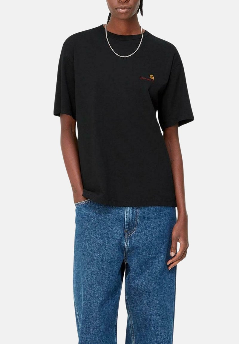 Carhartt WIP AMERICAN SCRIPT  - Basic T-shirt - black