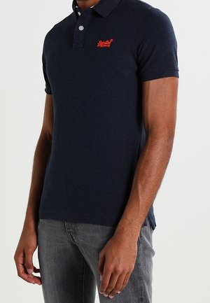 Polo - mottled dark blue