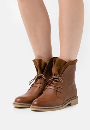 SINES - Lace-up ankle boots - cognac