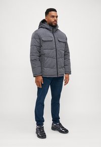 Jack & Jones JJBUILD PUFFER JACKET - Talvejope - dark grey melange
