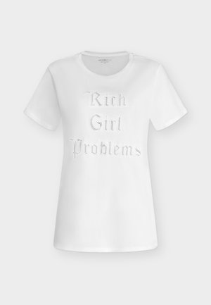Guess, MESH PHRASE EASY - T-shirt basic - pure white