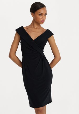 Lauren Ralph Lauren JERSEY OFF THE SHOULDER COCKTAIL DRESS - Trikoomekko - black