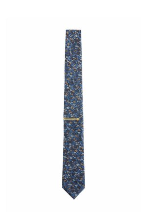 Next, DITSY FLORAL TIE WITH TIE CLIP - Tie - navy