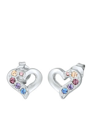 VIVID SPARKLING HEART - Ohrringe - silberfarben