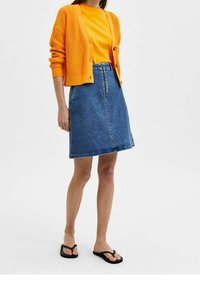 Selected Femme A-linjekjol - dark blue