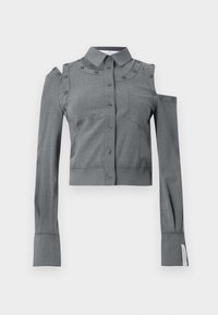 BUTTONED SLEEVE SHIRT - Πουκαμίσα με κουμπιά - dark gray