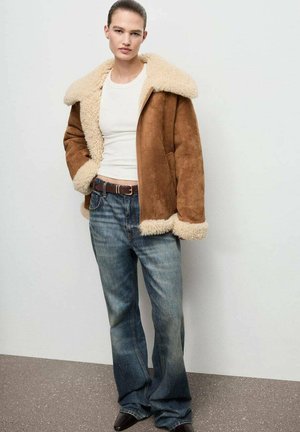 Chaqueta de cuero sintético - brown