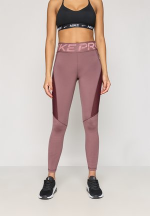SCULPT 7/8  - Leggings - tattoo/burgundy crush/white
