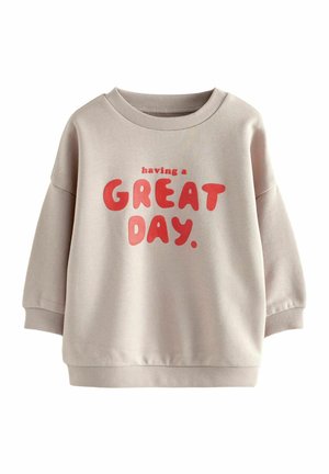 PLACEMENT PRINT CREW NECK- REGULAR FIT - Sweatshirt - stone red
