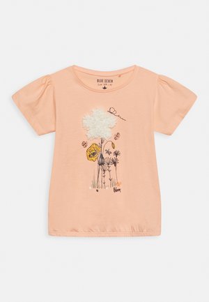 GIRLS KNITTED - T-Shirt print - apricot