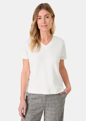 Gerry Weber WAFFELOPTIK - Basic T-shirt - off-white