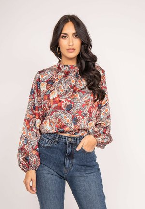 Dona x Lisa FLUIDE MOTIFS FABUS - Blouse - bordeaux