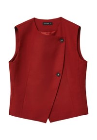 CON BOTTONI - Smanicato - rosso scuro