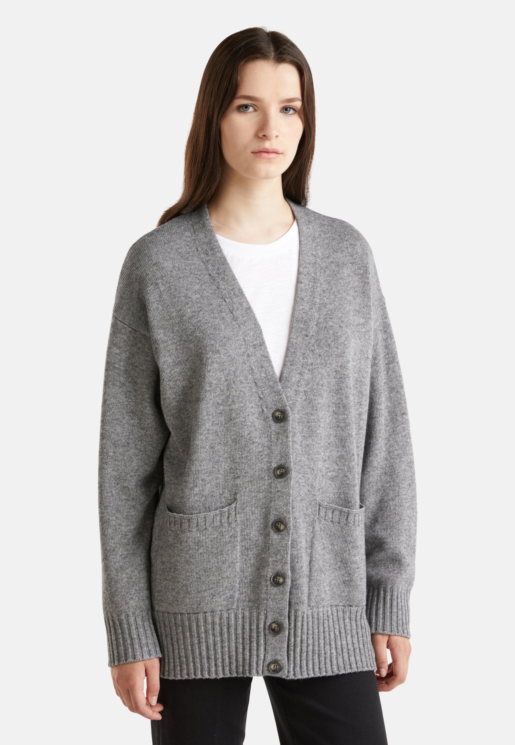 Lana Merina Cárdigan Mujer Colección | Benetton