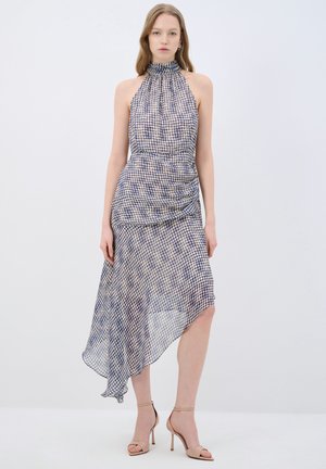 HALTER COLLAR  - Maxi dress - printed navy blue