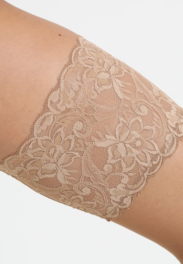 SEIDENGLATT 15 DENIER STAY UPS TRANSPARENT SILKY - Over-the-knee socks - powder2