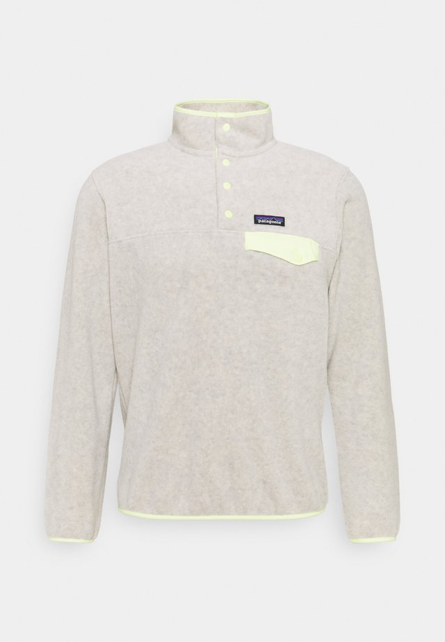 SYNCH SNAP - Fleecepaita - oatmeal heather/jellyfish yellow