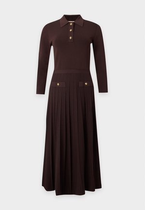 MICHAEL Michael Kors, FLARE MIDI DRESS - Robe pull - chocolate