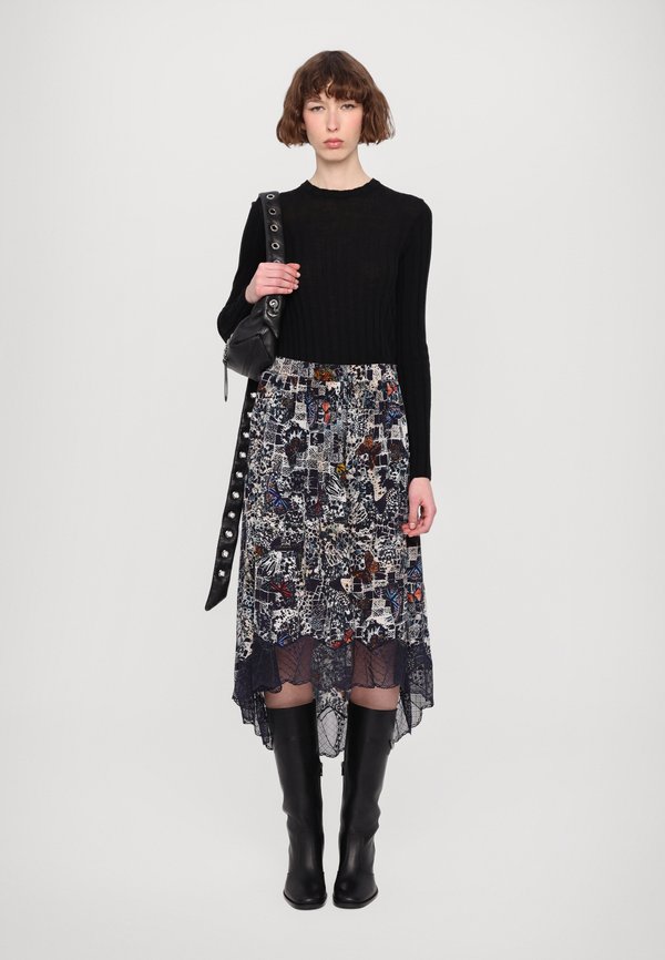 JOSLIN SOFT BUTTERFLIES - A-line skirt - encre2