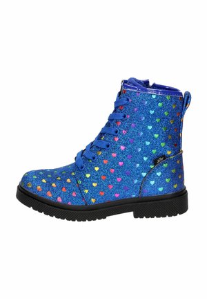 Lace-up ankle boots - blau bunt