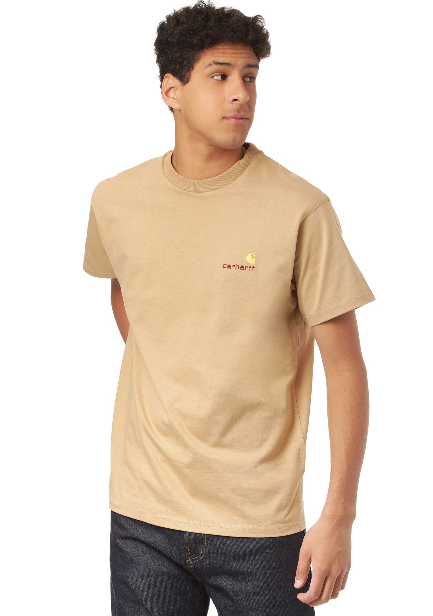 Carhartt WIP | Camiseta Manga Larga American Script - Negro | 12 Pulgadas