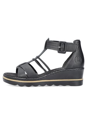 Rieker Keilsandalette - schwarz