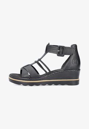 Rieker Wedge sandals - schwarz