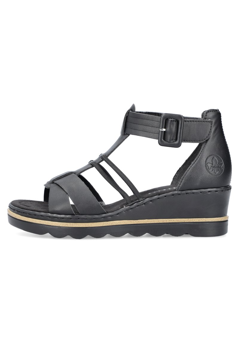 Rieker Wedge sandals - schwarz