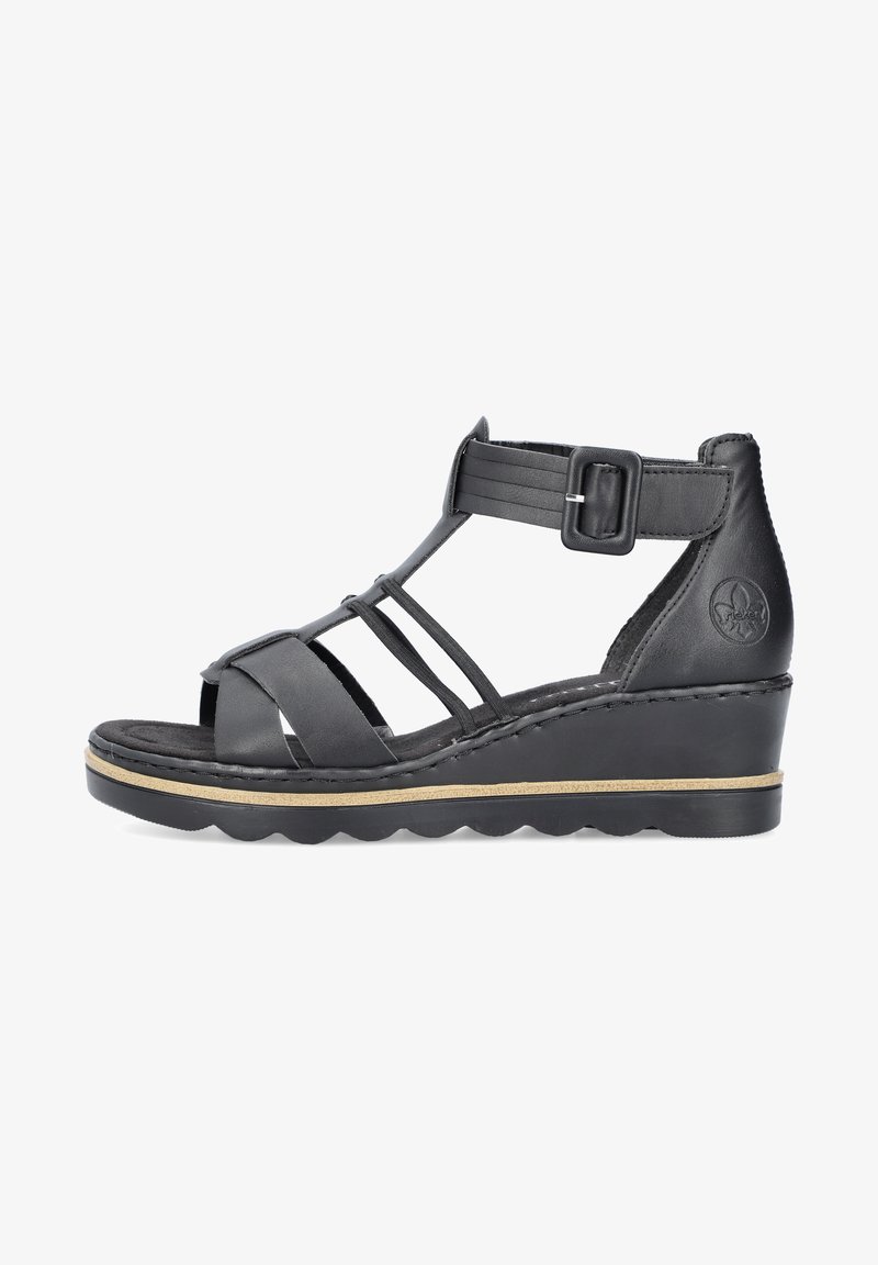 Rieker Wedge sandals - schwarz