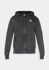 ICONS WASHED FULL ZIP HOODIE - Cipzáras pulóver - black