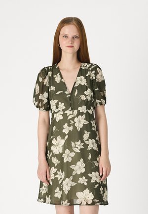 VISILLI SHORT TIE DRESS - Dienas kleita - kombu green
