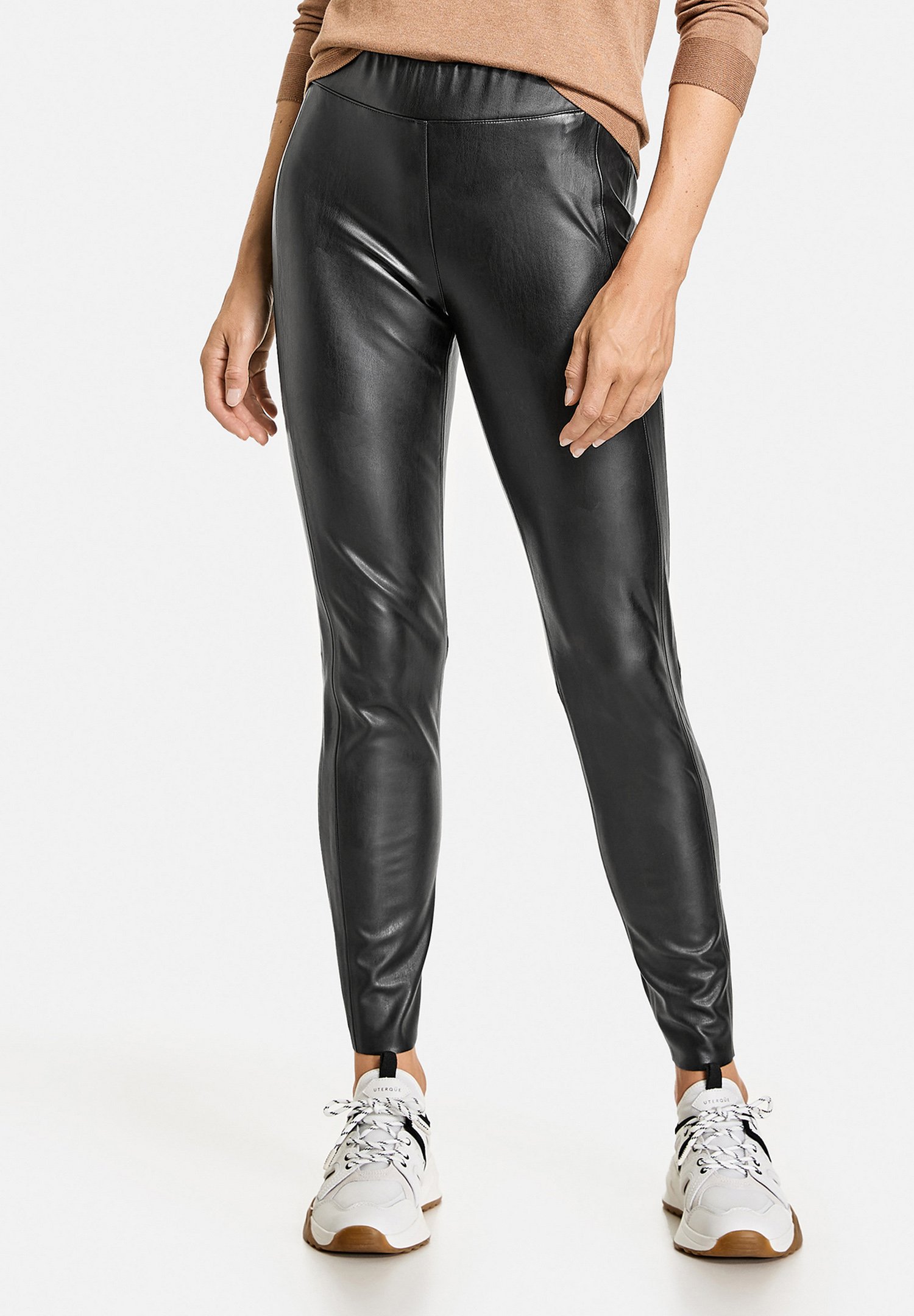 Gerry Weber Leren broek - schwarz/Zwart - Zalando.nl