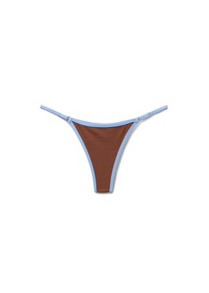 Calzedonia, BICOLOR PIPING THONG - Bikini-Hose - brown