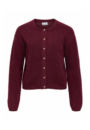 Object, OBJAGATE L/S RE KNIT CARDIGAN NOOS - Gilet - windsor wine