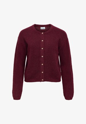 Object, OBJAGATE L/S RE KNIT CARDIGAN NOOS - Gilet - windsor wine