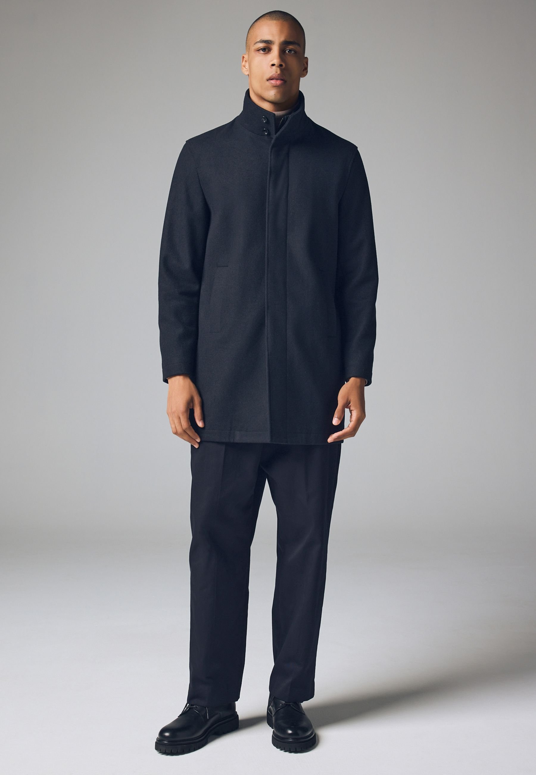 Next FIT - FUNNEL NECK - REGULAR FIT - Short coat - black - Zalando