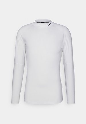 Nike Performance TIGHT MOCK - Longsleeve - white/black