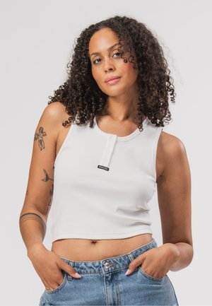 Karo Kauer Label, BEKLEIDUNG BASIC TOP BUTTONS - Top - offwhite