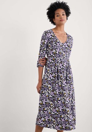 Seasalt Cornwall HELENA - Jersey dress - purple headland collage maritime