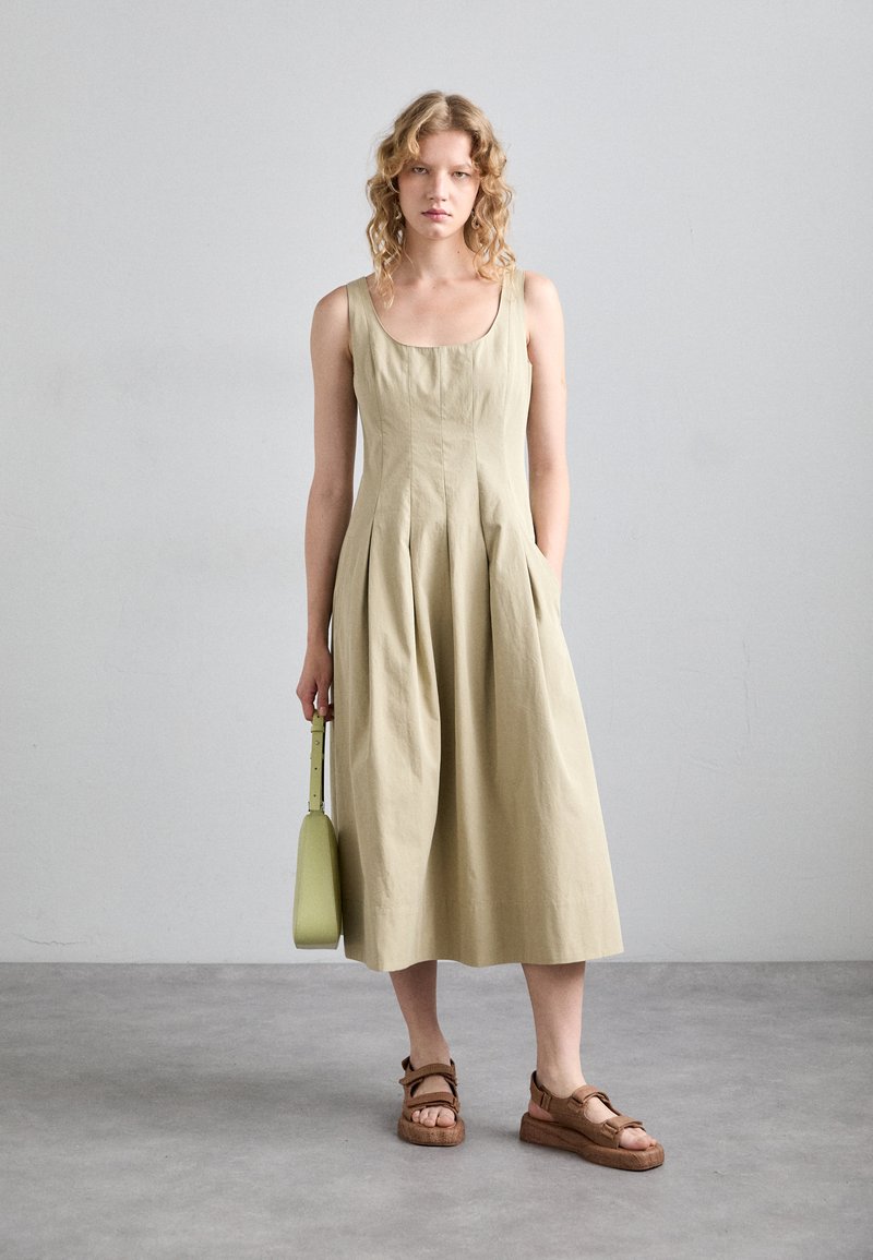 princess polly baby blue dress Mid-length dress Proenza Schouler Beige size 6 US in Cotton - elasthane