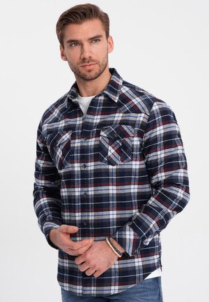 Ombre CHECKED - Camisa - navy blue red