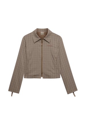 Bench, BENCH X SUPERDRY &AMP; CO BENCH DOUBLE ZIP COLLARED CHECK JACKET - Lichte jas - light moody check  dune
